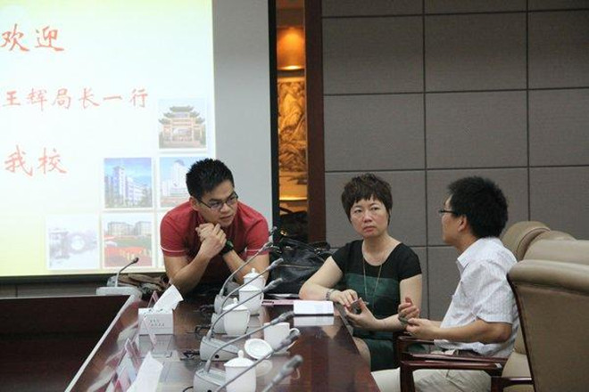 广东省揭阳市科技局王辉局长一行来访我校